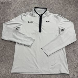 Nike Dri-Fit Chambers Bay Academy 1/4 Zip Pullover Jacket Mens Small Gray Active